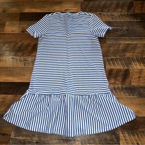 Draper James Blue and White Striped Midi Dress